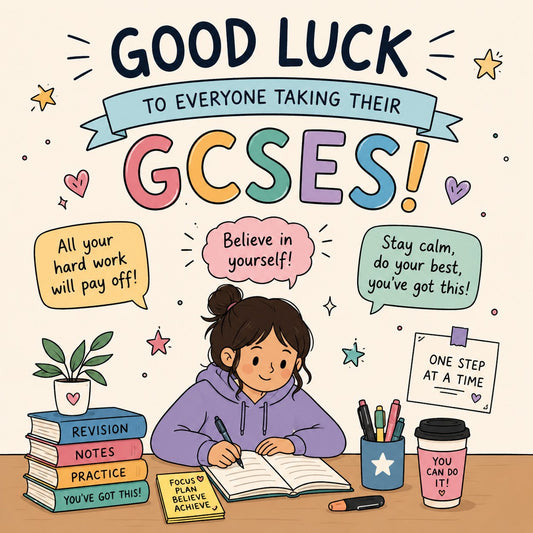 To everyone taking their GCSEs this year — good luck! 📚✨
