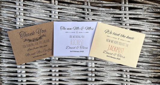 Personalised Corporate Scratch Card Envelopes, White, Ivory or Kraft